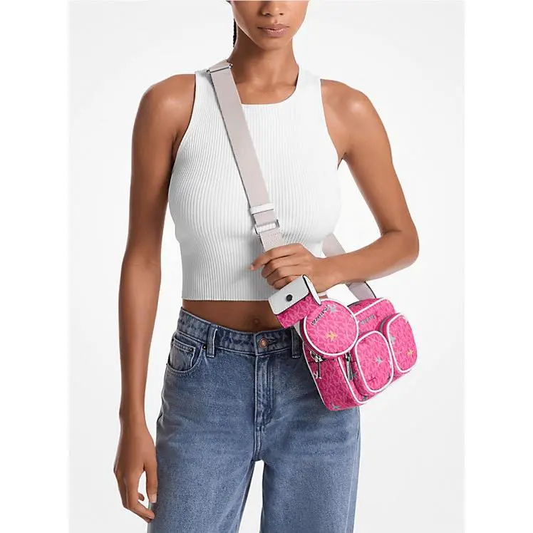 Michael Kors Medium Crossbody Bag Handbag Purse Messenger Shoulder Dragonfruit