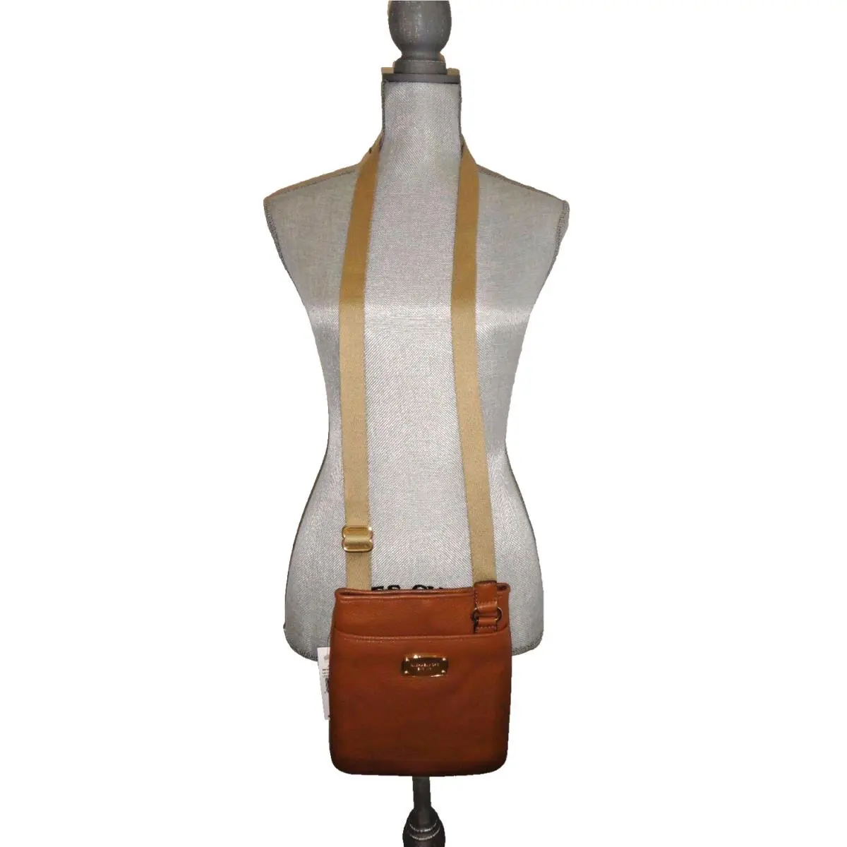 Michael Kors MK Cross-body Messenger Shoulder Pocket Bag Luggage Brown Leather