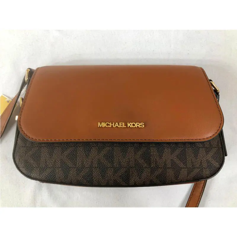 Michael Kors Bedford Legacy Leather Large Flap Crossbody Bag Brown/luggage