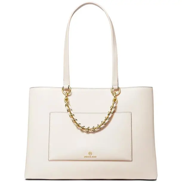 Michael Kors Cece Medium Ribbon Chain Leather Tote