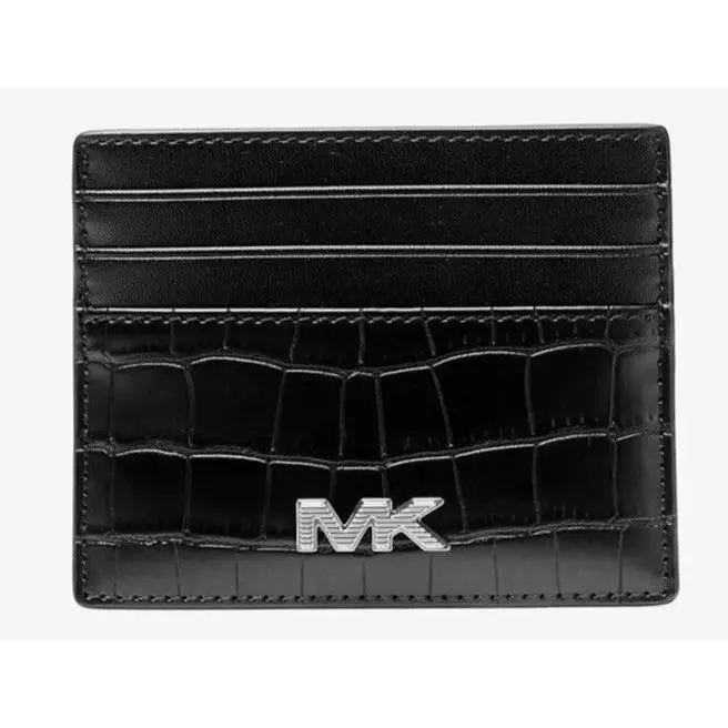 Michael Kors Rivington Crocodile Embossed Tall Card Case
