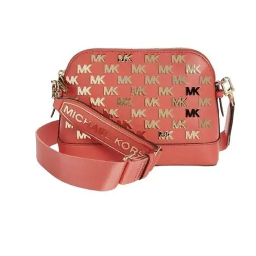 Dahlia Crossbody Michael Kors Jet Set Charm LG Dome MK Gold Embellishments