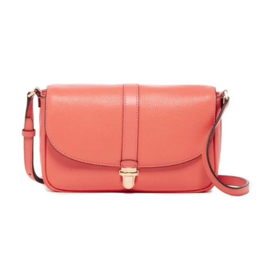 Kors Charlton Large Leather Crossbody Pink Grapefruit - Pink