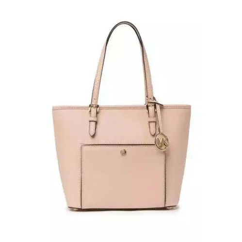 Michael Kors Jet Set Snap Pocket Leather Tote