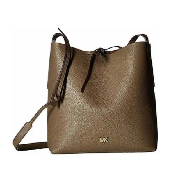 Kors Women`s Junie Large Pebbled Leather Messenger Mushroom - Exterior: Mushroom