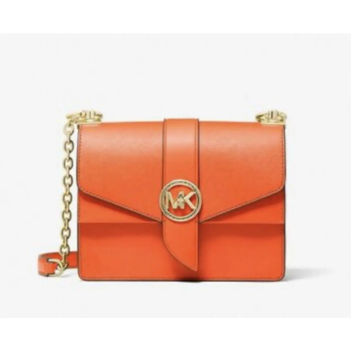 Michael Kors Greenwich Small Saffiano Crossbody Bag Clementine