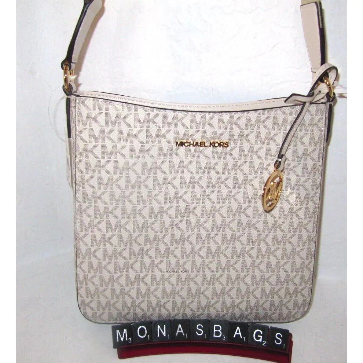 Michael Kors Jet Set Travel Light Cream Small NS Crossbody Bag