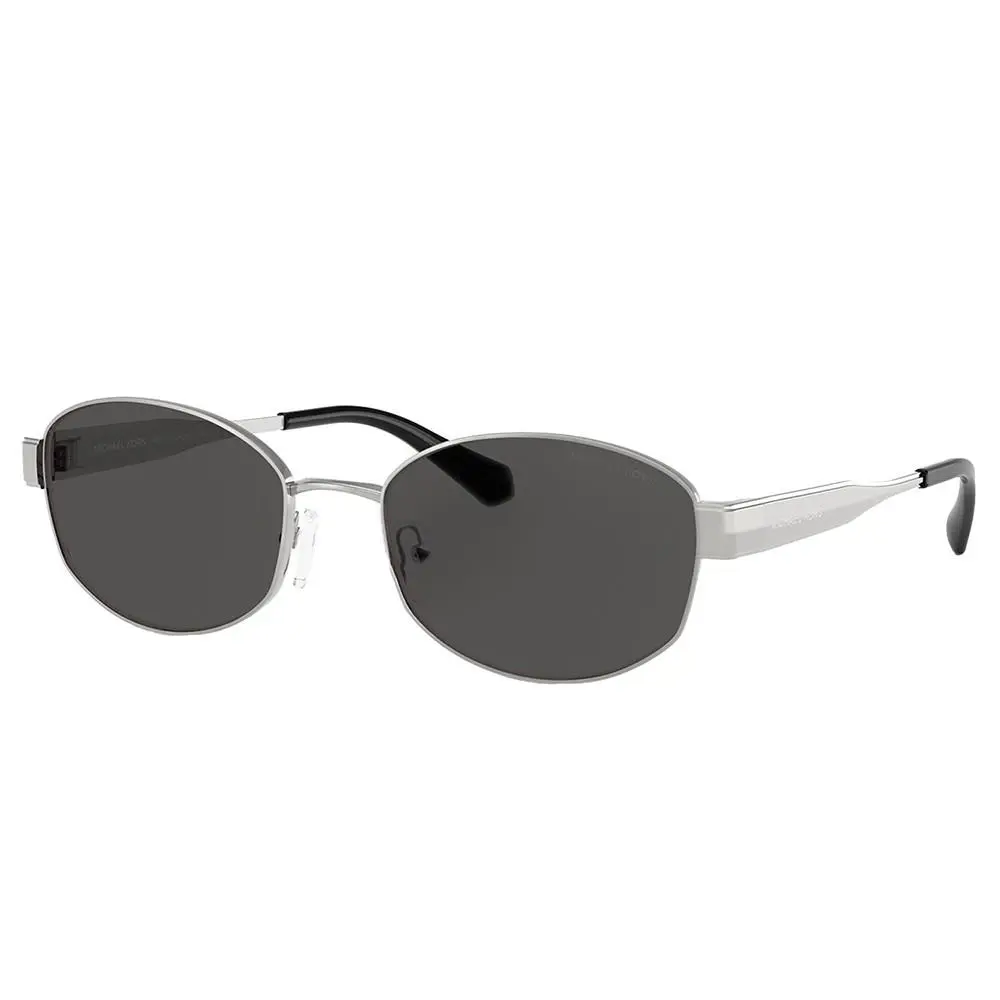Michael Kors Monte Carlo MK 1161 189387 Silver Metal Oval Sunglasses Grey Lens