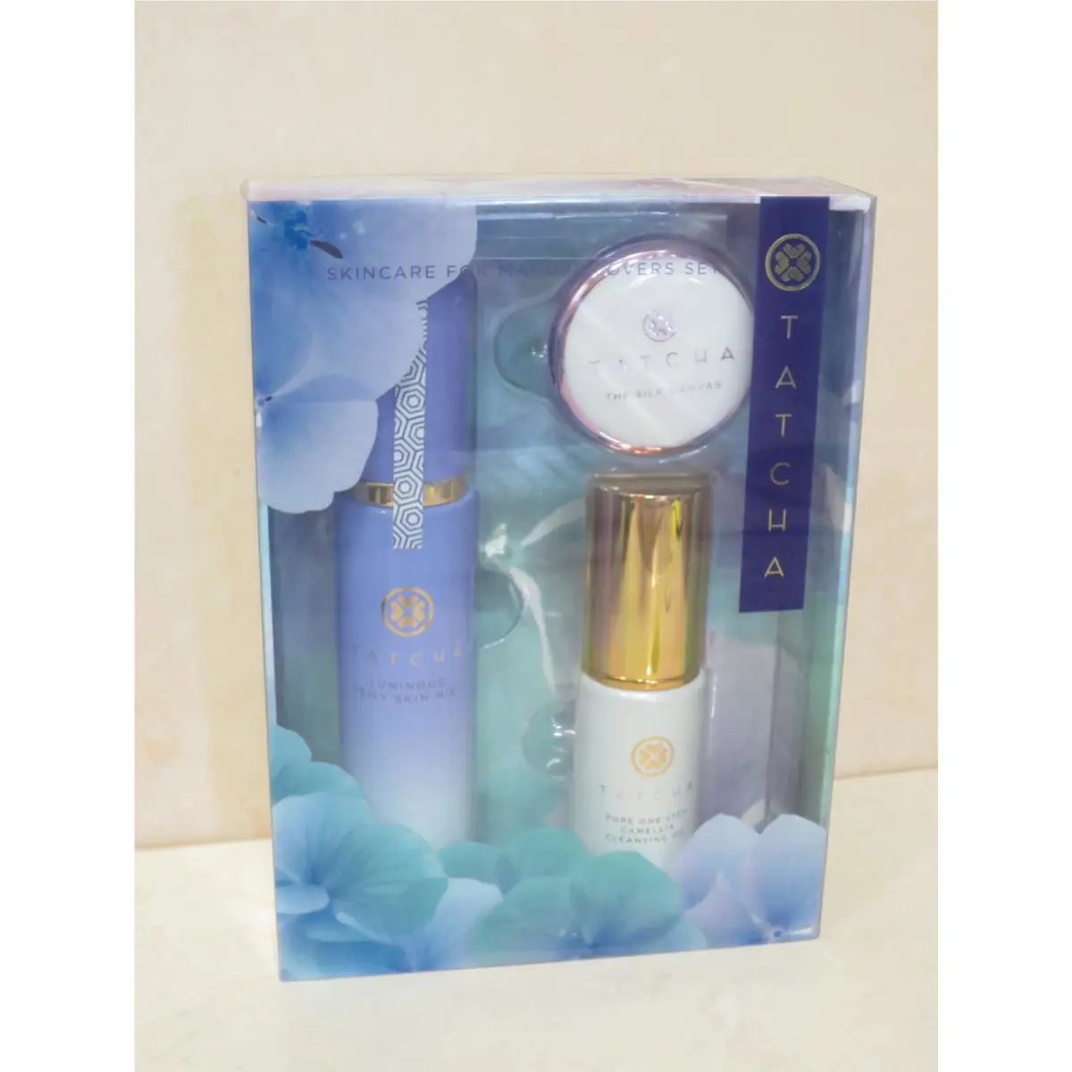 Tatcha Skincare For Makeup Lovers Set - Skin Mist Cleansing Oil Silk Canvas