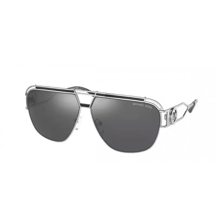 Michael Kors Sunglasses MK1102 11536G Vienna Silver W/ Gunmetal Mirror 61MM