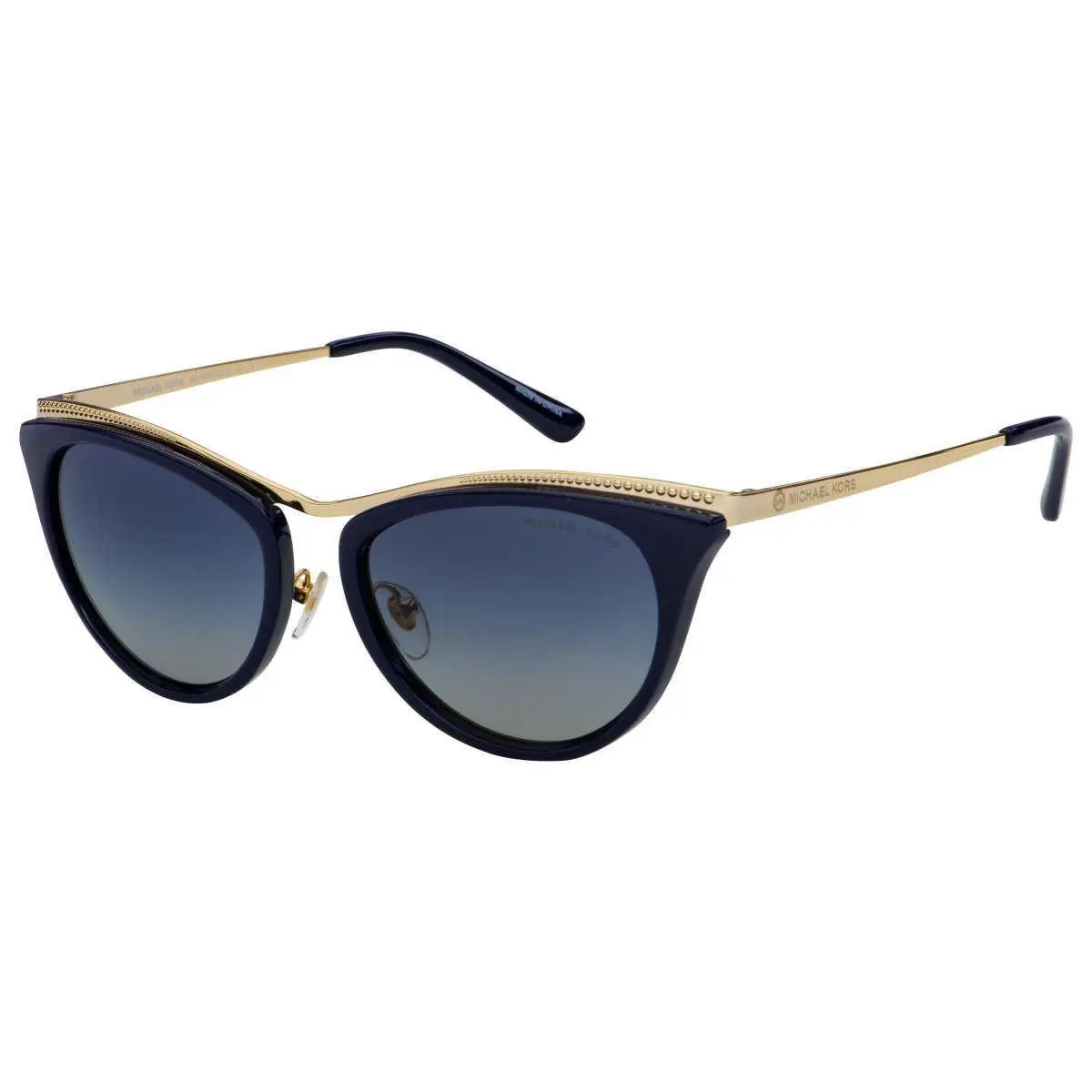 Michael Kors Women`s Cat-eye Sunglasses Gold Blue MK1065-10144L 54