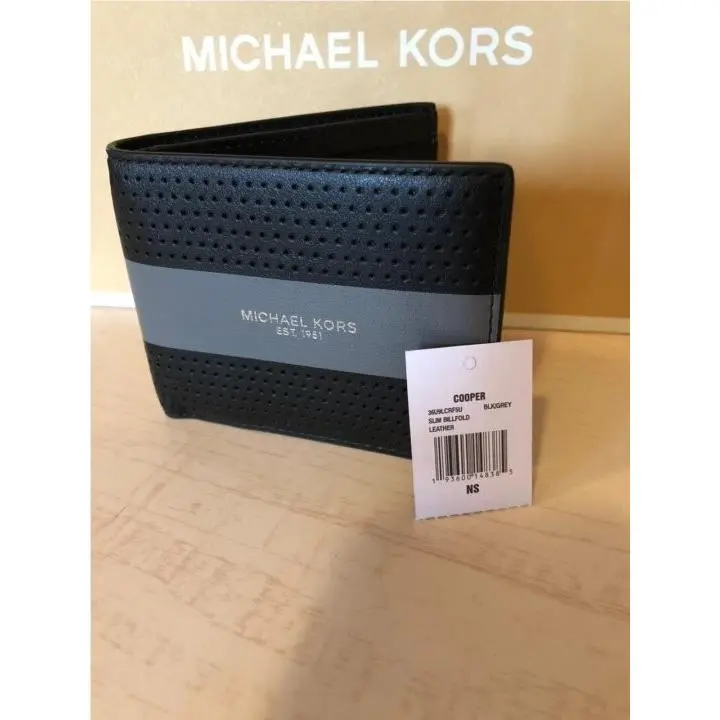 Michael Kors Men`s Tall Card Holder Wallet Slim Billford Leather 36U9LCRF5U
