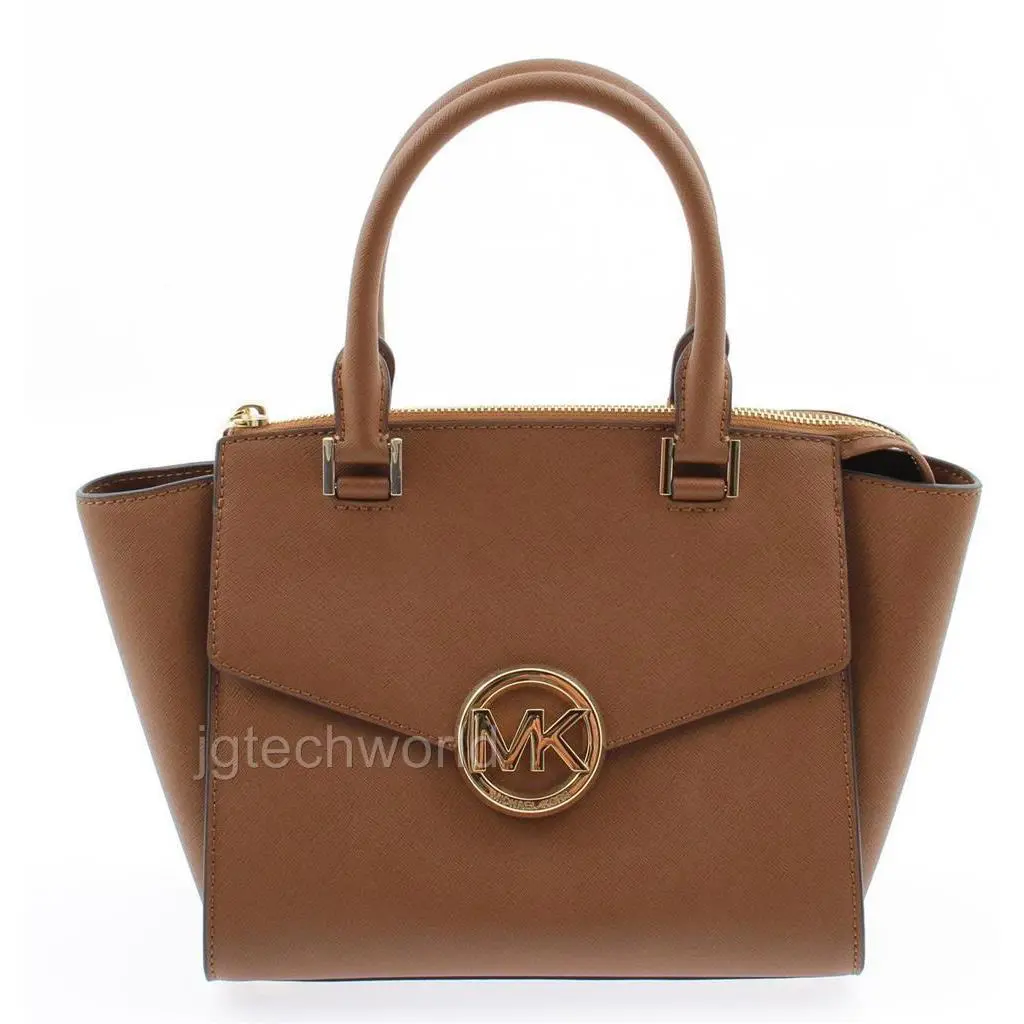 Women Michael Kors MK Classic Logo Purse Handbag Bag Cross Body Satchel Brown
