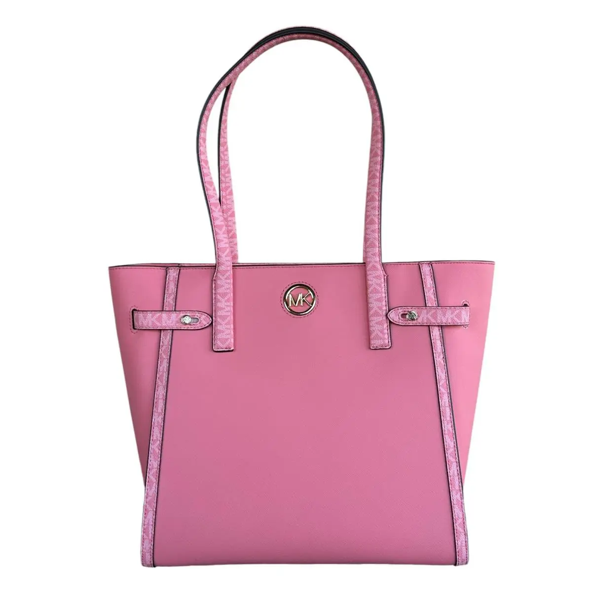Michael Kors Carmen Large North South Tote Shoulder Bag MK Tea Rose