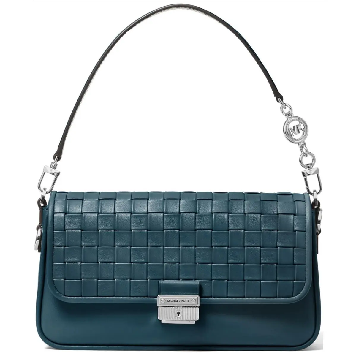 Kors Bradshaw Woven Convertible Shoulder Bag In Dark Mounta