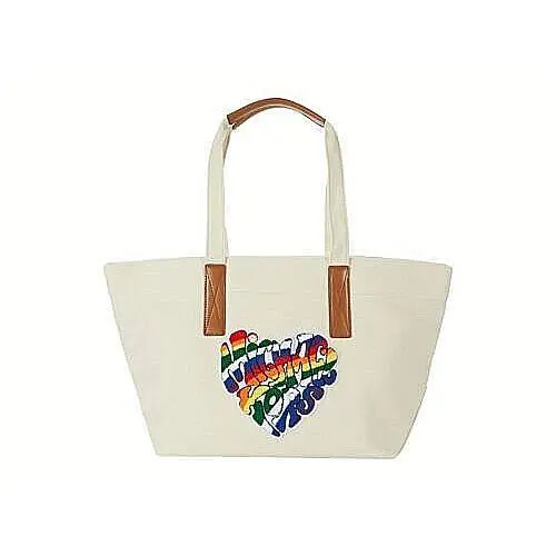 Michael Kors The Michael Bag Large Tote Natural Acorn Pride Logo - Exterior: Acorn, Lining: Beige, Handle/Strap: Ivory