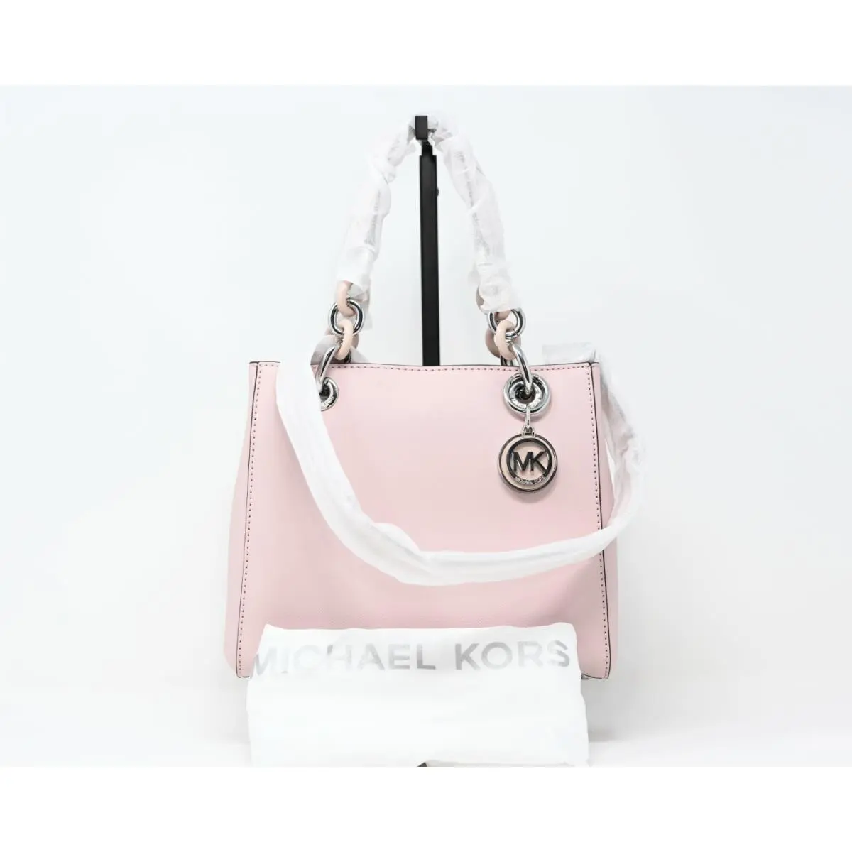 Michael Kors Cynthia Small North South Satchel Blossom Pink Leather