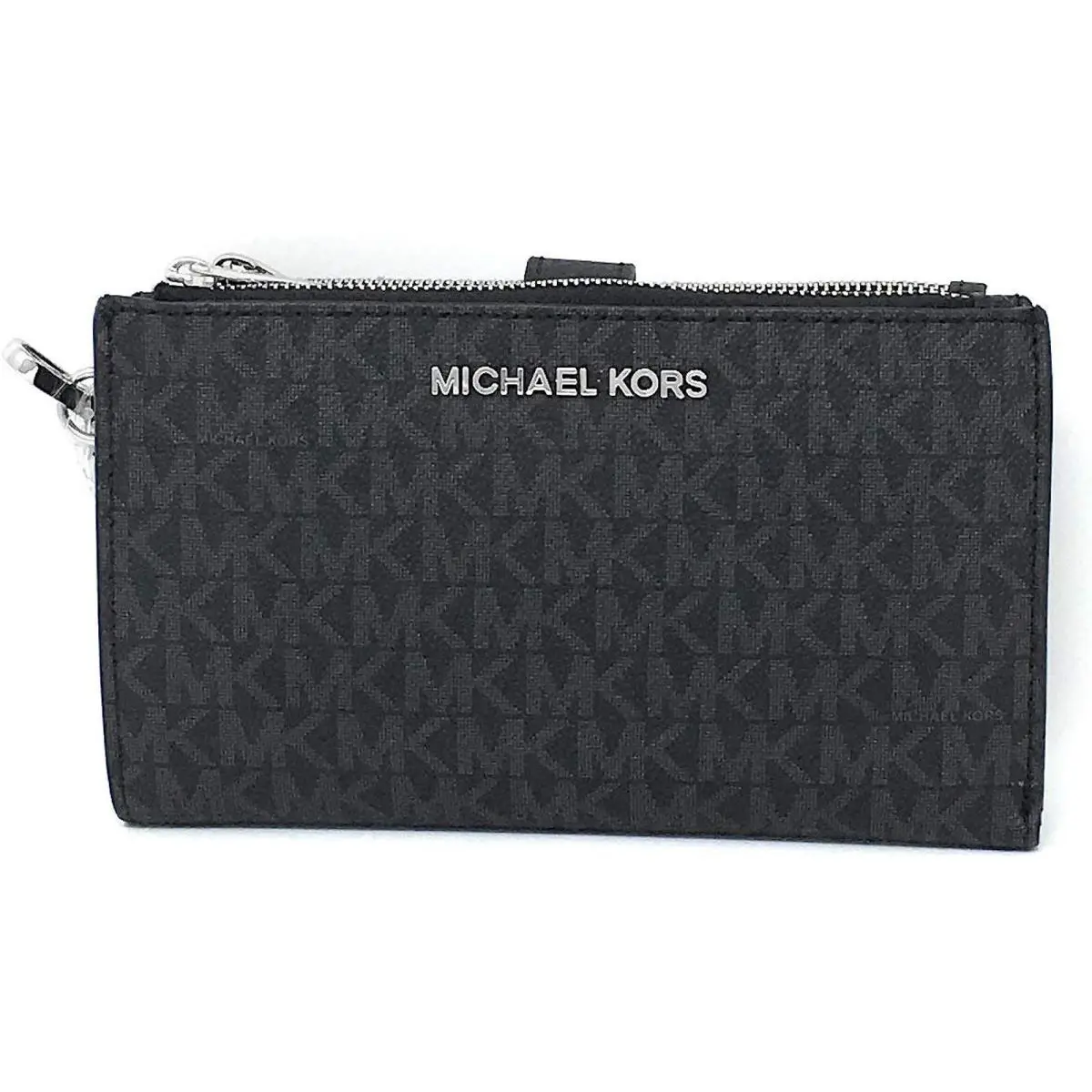 Michael Kors Jet Set Double Zip Wristlet Black Pvc