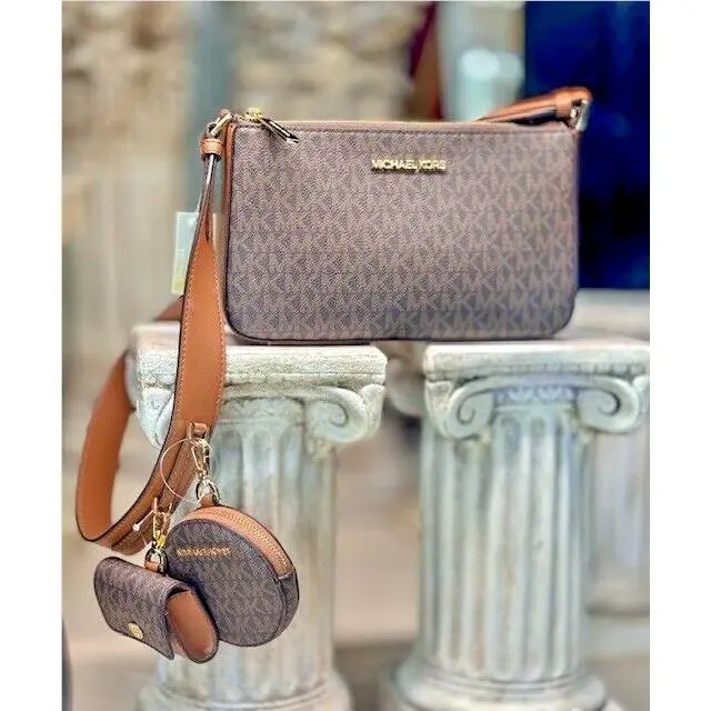 Vintage Michael Kors Jet Set Travel Brown Small Crossbody