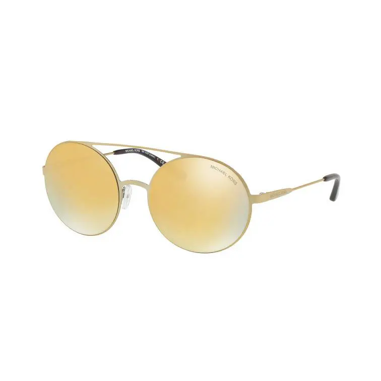 Michael Kors Cabo MK1027-11937P-55 Gold Liquid Gold Mirror Gradient Sunglasses - Frame: Gold, Lens: Gold