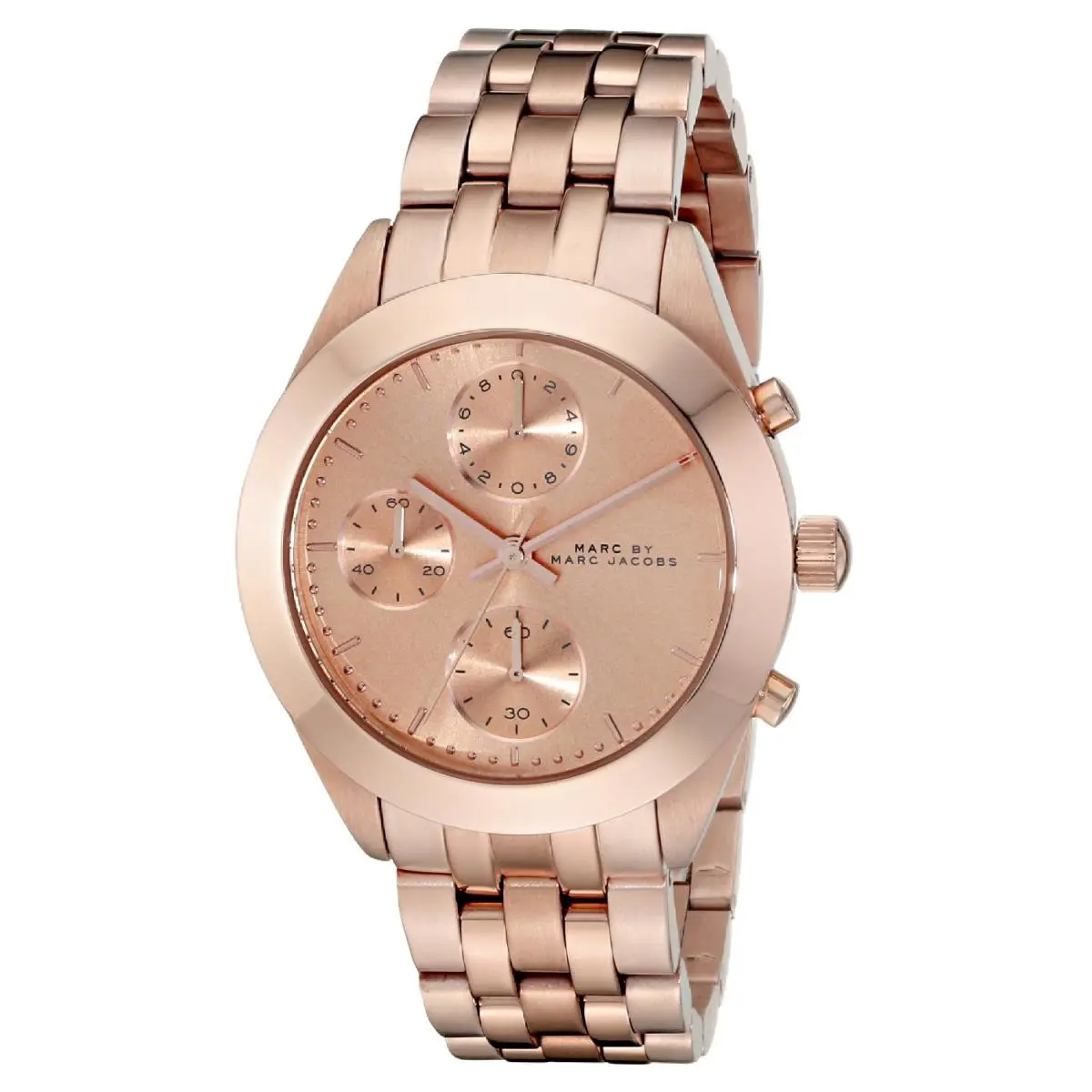 Marc  Women`s MBM3394 Rose Gold-tone Stainless Steel Watch with Li by Marc Jacobs