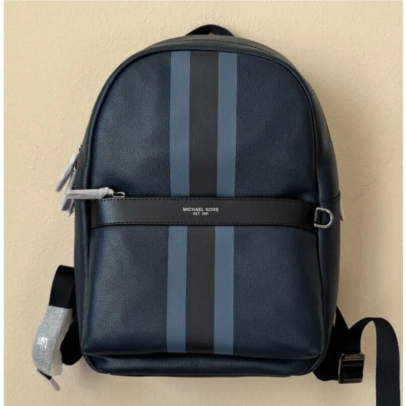 Michael Kors Greyson Leather Stripe Backpack