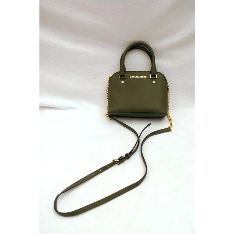 Michael Kors Cindy Saffiano Leather Xsmall Top Handle Crossbody Olive