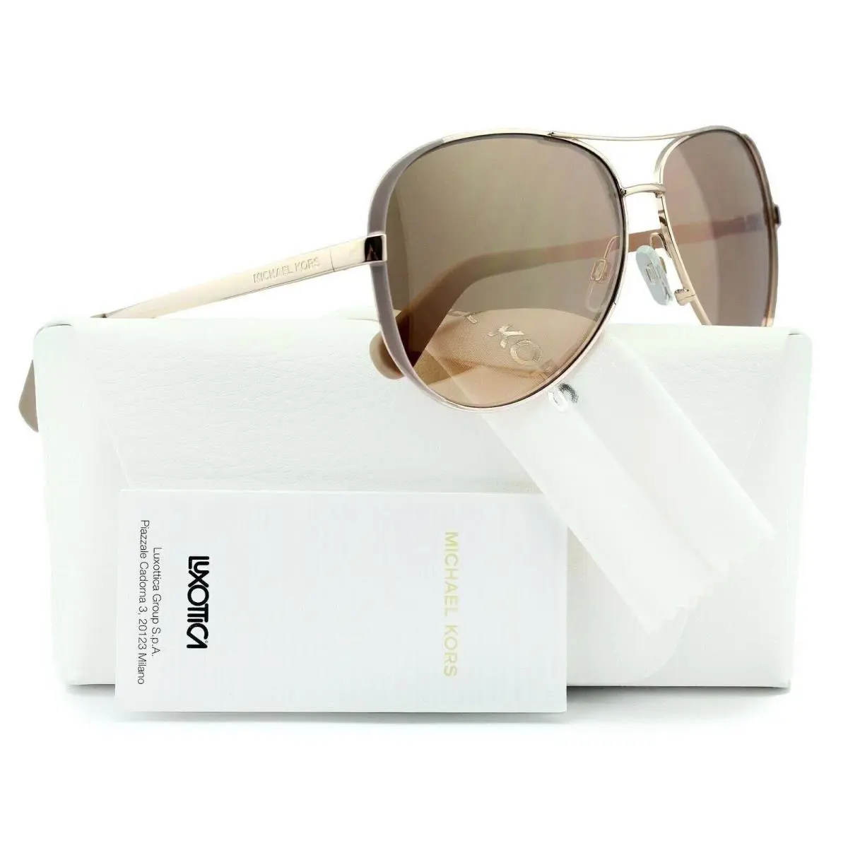 Michael Kors 0MK5004 1017R1 Chelsea Sunglasses Rose Gold W/gold Mirror