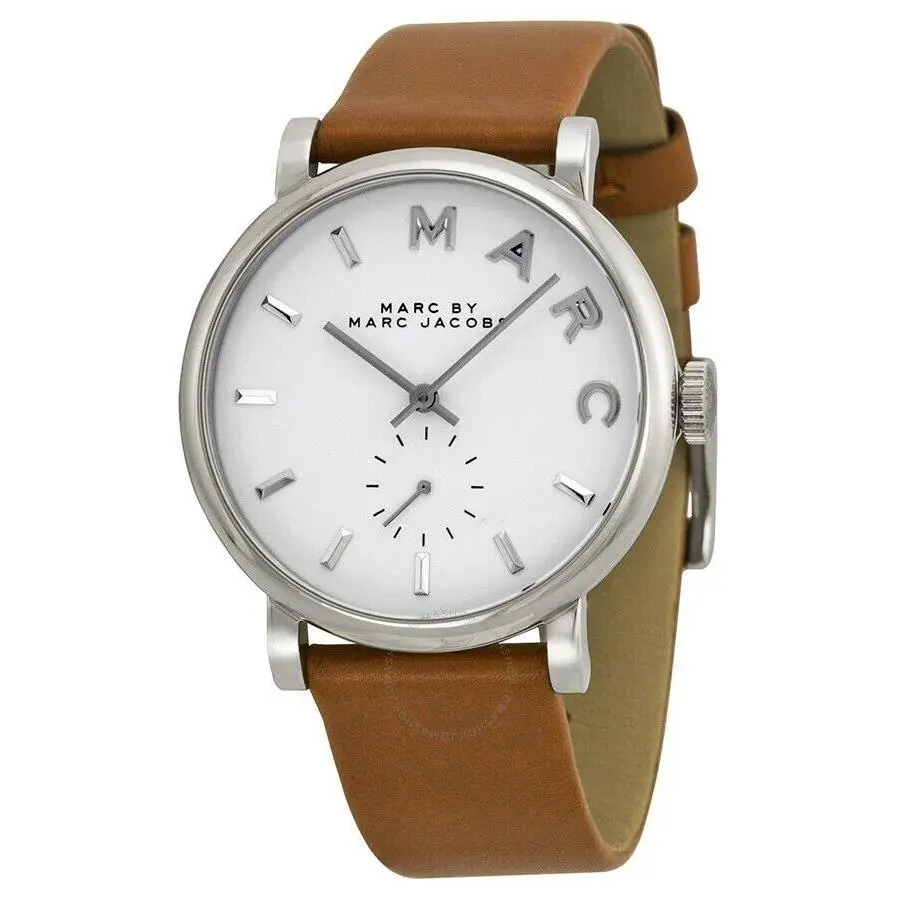 Marc  Baker White Dial Brown Strap Women`s Watch MBM1265 by Marc Jacobs