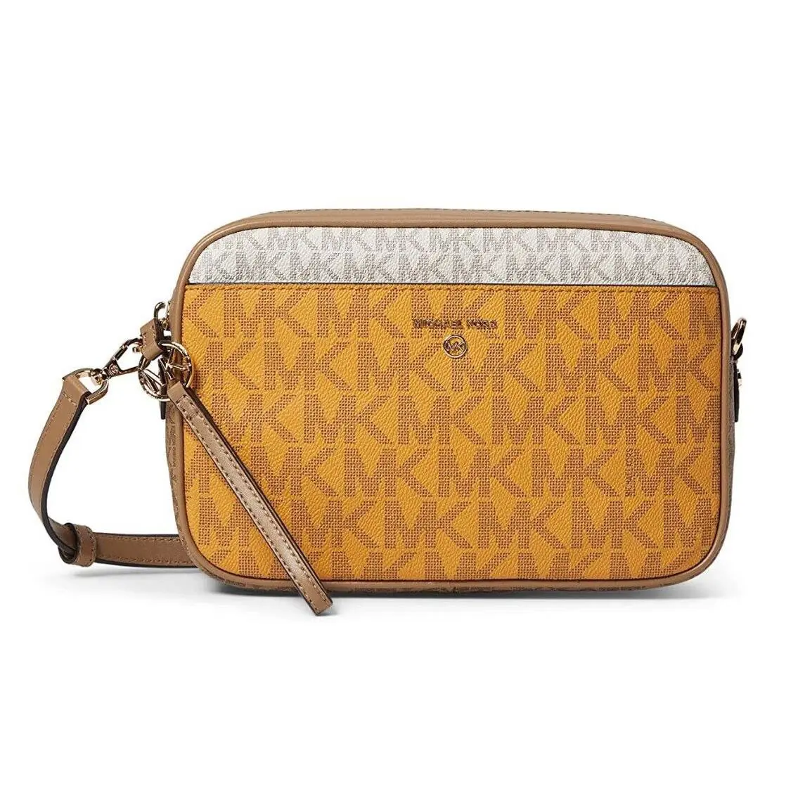 Michael Kors Jet Set Charm Large EW Camera Crossbody Bag Marigold Brown