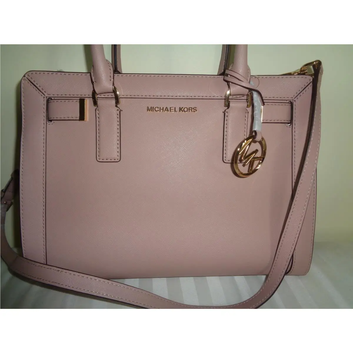 Michael Kors Dillon Fawn Large Satchel Tote Shoulder Handbag Msr