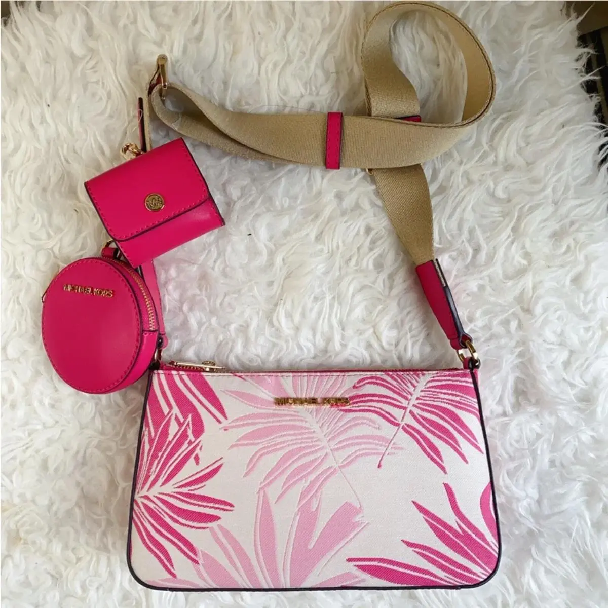 Michael Kors Jet Set Logo 3 in 1 Crossbody Bag