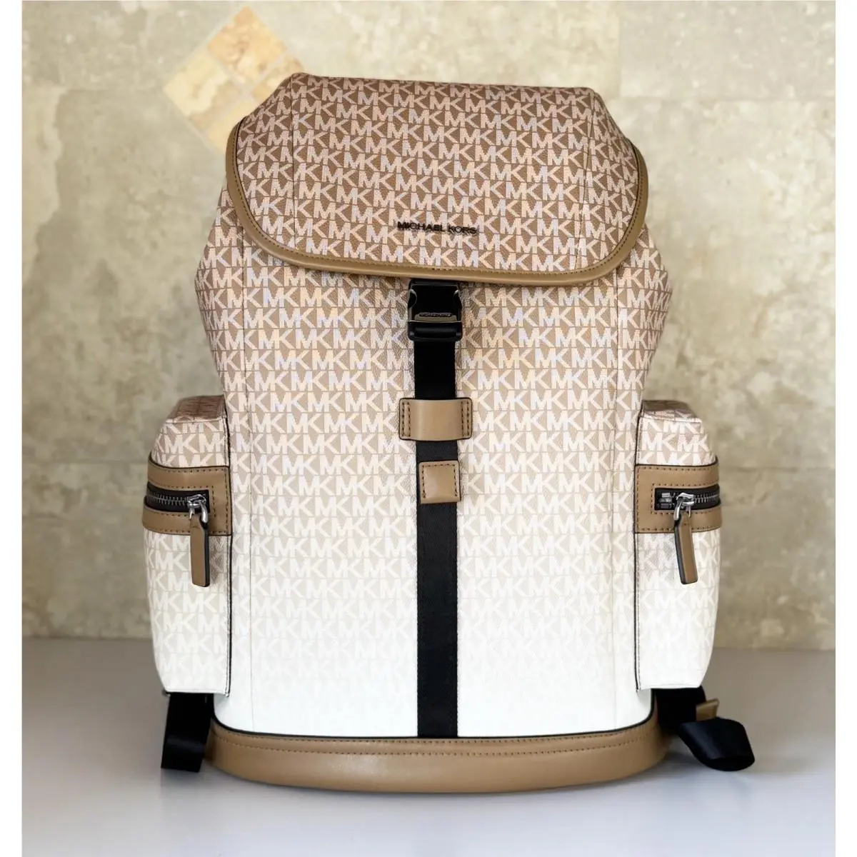 Michael Kors Cooper Large Utility Backpack MK Ombre Husk Multi