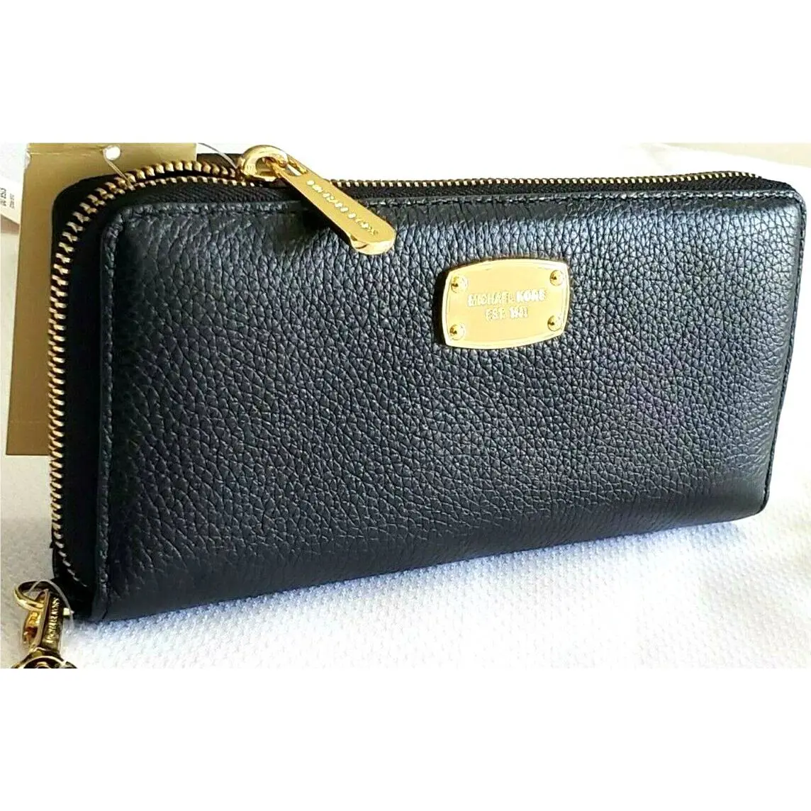 Michael Kors Jet Set Item 35H5GTTZ3L Travel Continental Leather Black