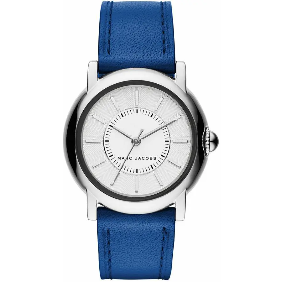 Marc Jacobs Women`s Courtney Blue Leather Watch - MJ1451