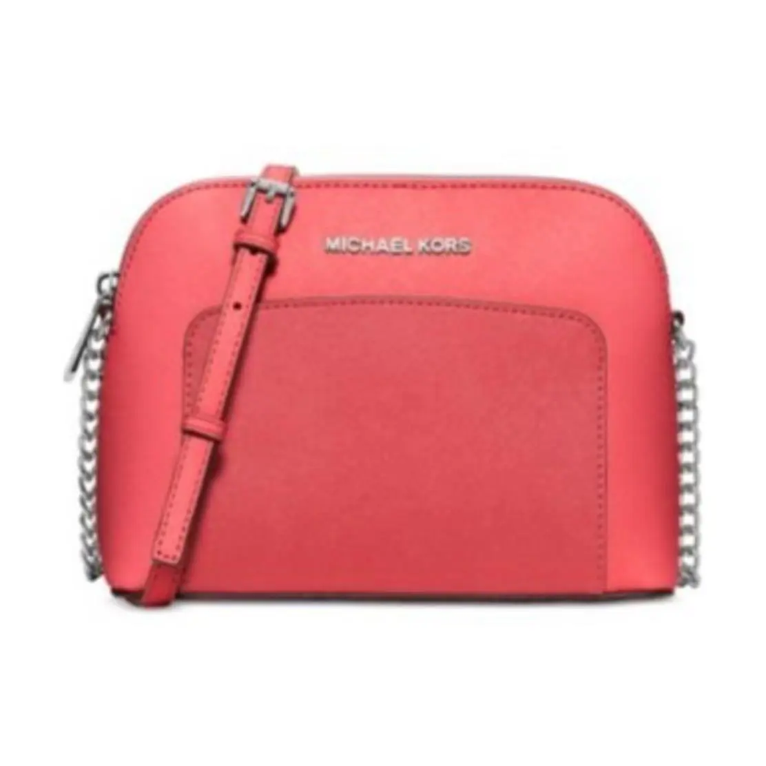 Michael Kors Cindy Colorblock LG Leather Crossbody 32H5SC6C3L Coral/watermelon