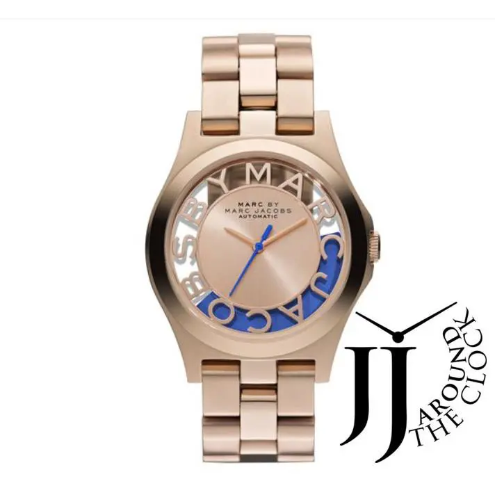 Marc BY Marc Jacobs Rose Gold Henry Skeleton Limited Edition Auto MBM9704