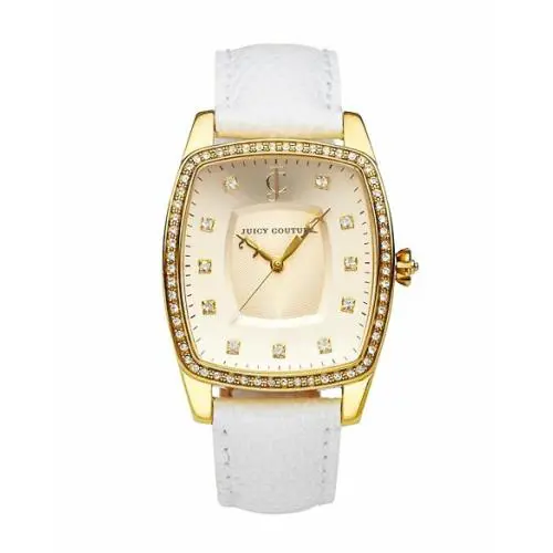 Marc Jacobs Juicy Couture Women`s 1900978 Beau White Leather Strap Ladies Watch - Band: White
