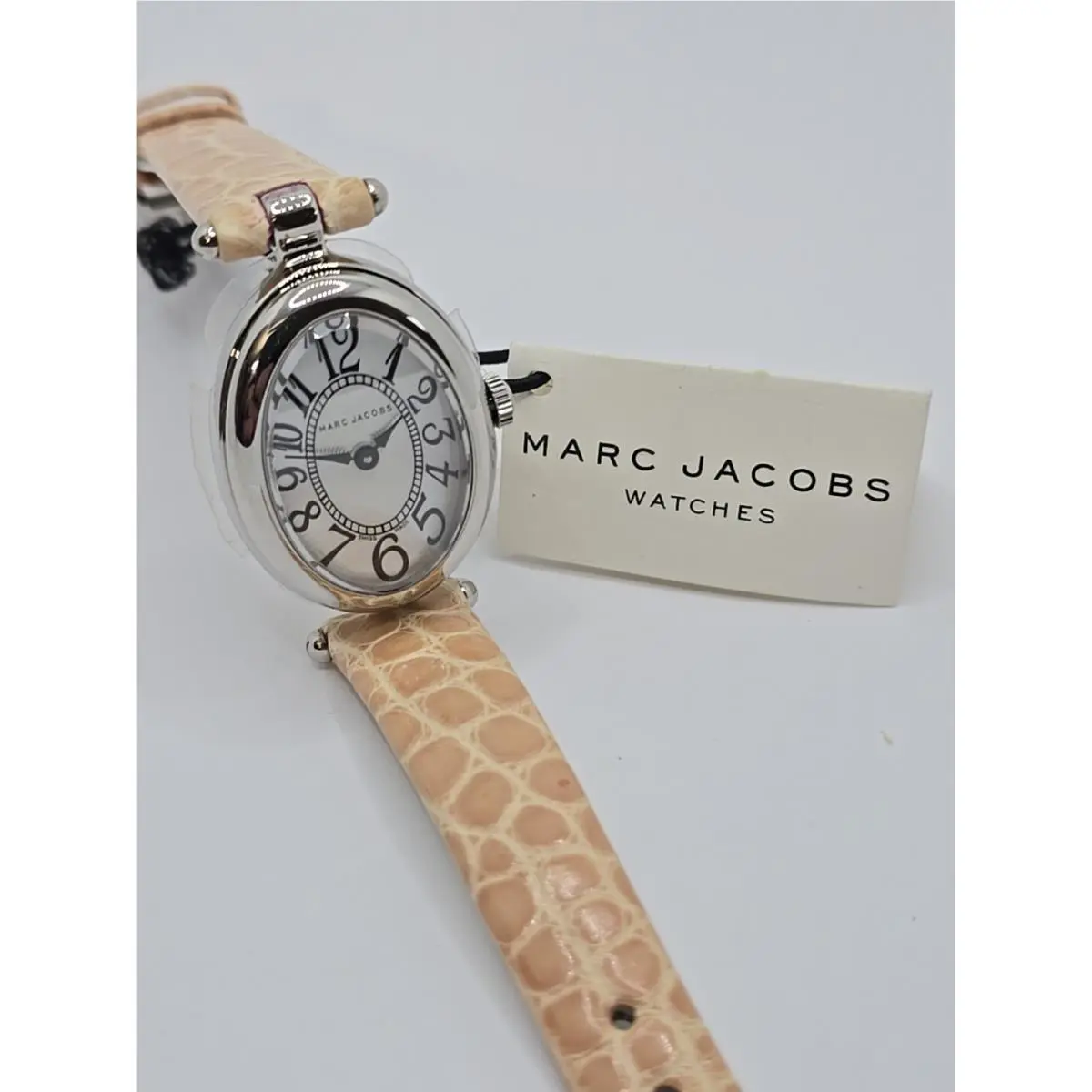 Marc Jacobs Swiss Analog Watch Oval Alligator Band - Rare Old Stock MJ1016