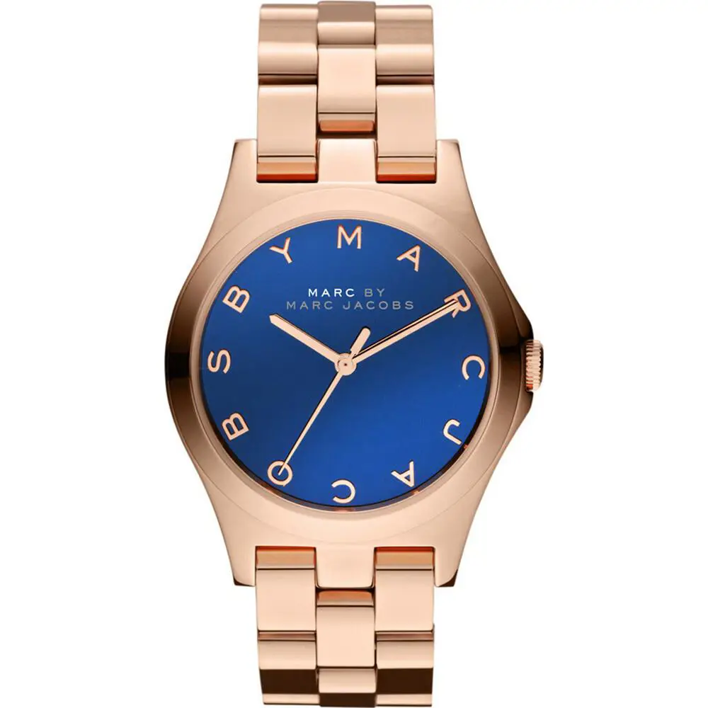 Marc by Marc Jacobs Henry Blue Dial Rose Gold Tone Womenss Watch MBM3213