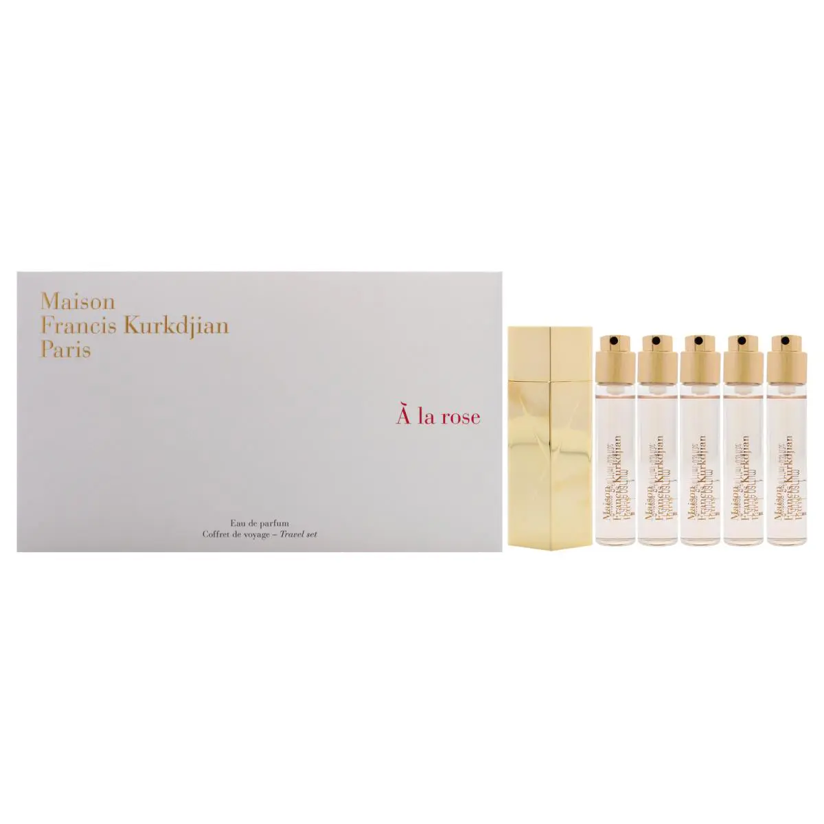 A La Rose Travel Set by Maison Francis Kurkdjian For Women - 6 Pc Gift Set