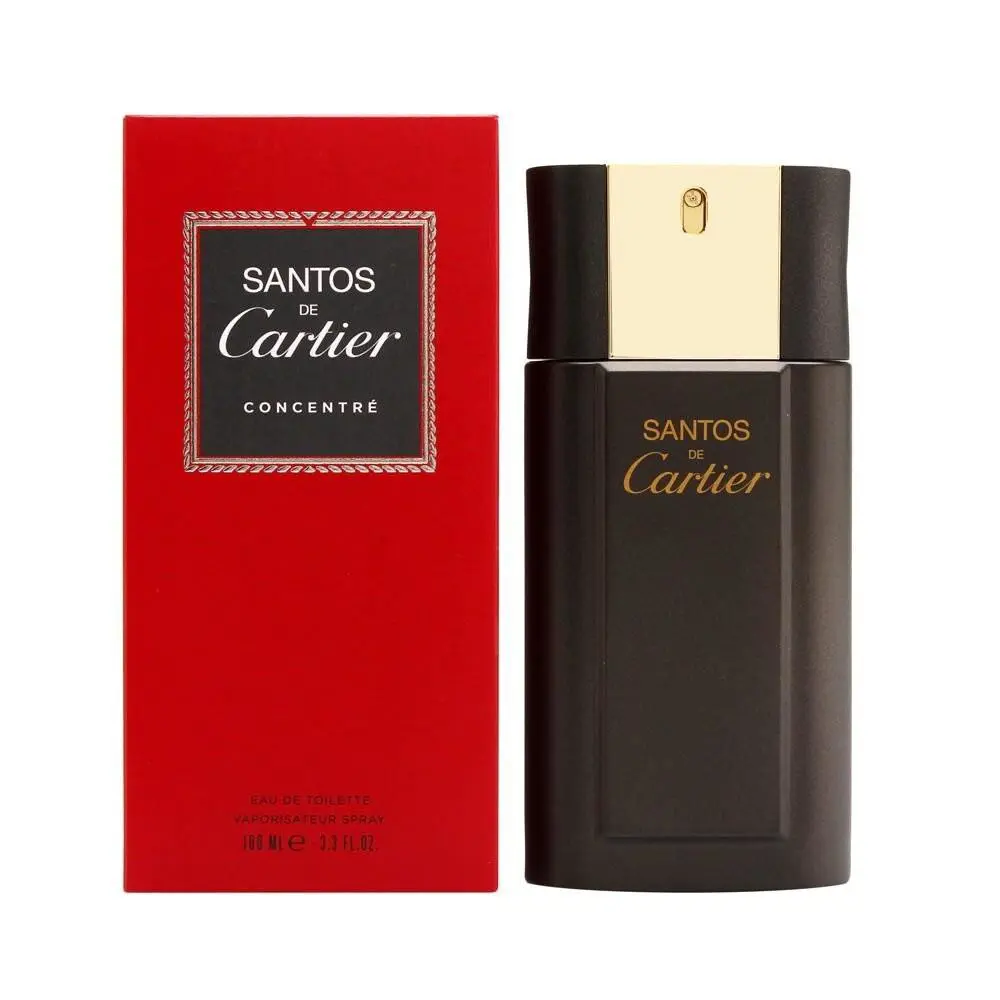 Santos De Cartier Concentre For Men 3.3 oz Eau de Toilette Spray Box