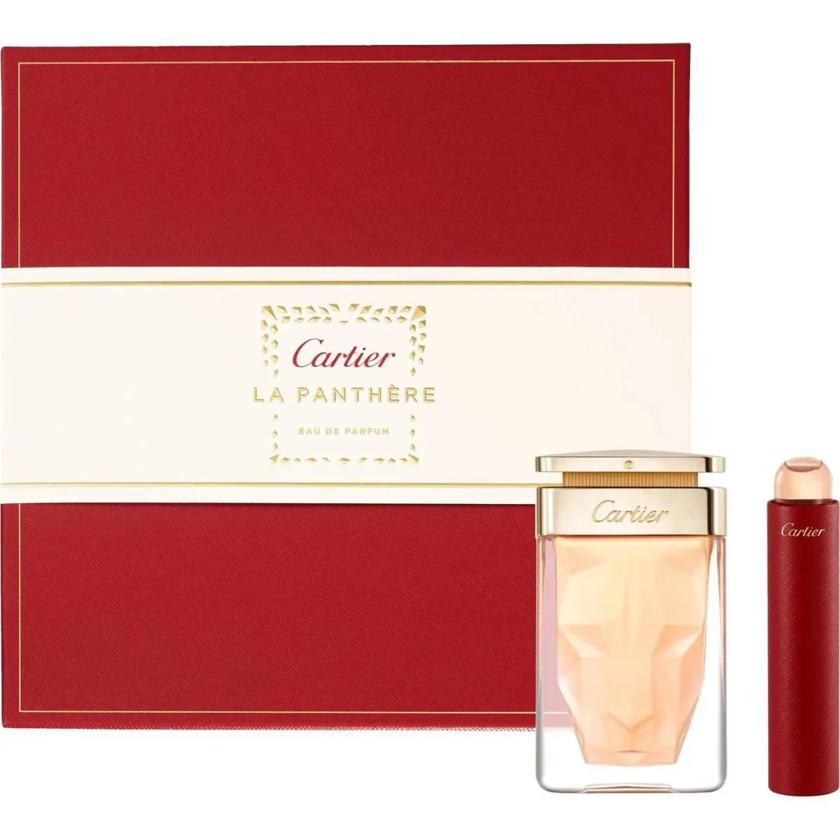 Cartier La Panthere For Women 2-Piece Set 2.5 Oz Eau De Parfum Spray / 15ml Mini