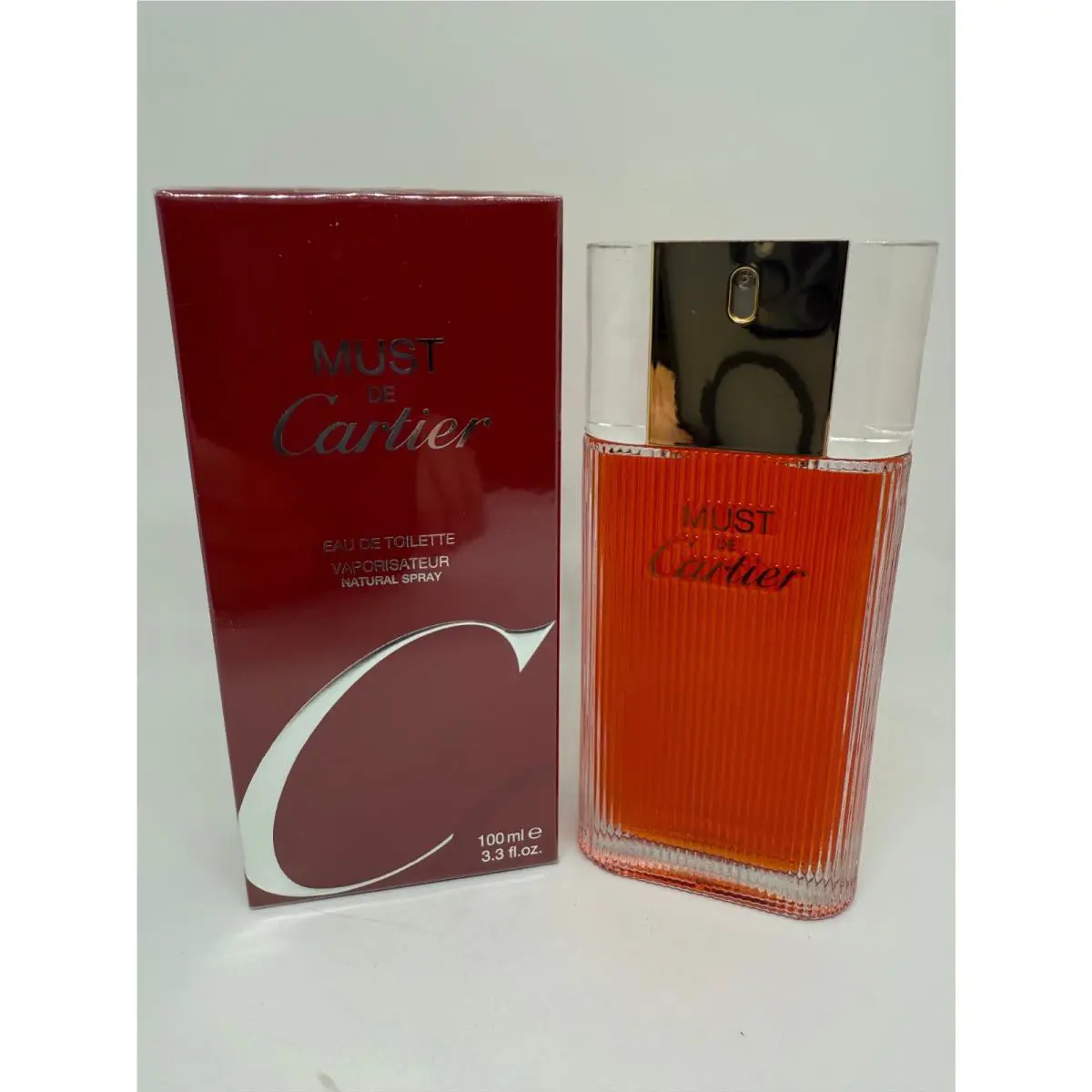 Must DE Cartier by Cartier 3.3 FL oz / 100 ML Eau De Toilette Spray Box
