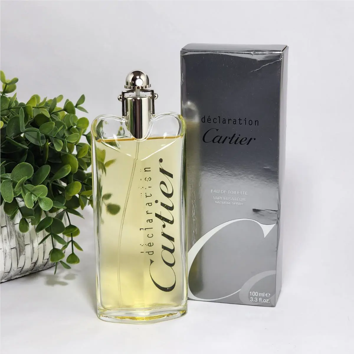 Declaration by Cartier Eau de Toilette Spray 3.3 fl oz For Men Smudged Label