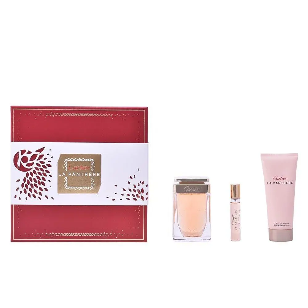 La Panthere by Cartier 3 Piece Set Edp Spray 75ML Body Lotion 100ML+Mini 9ML
