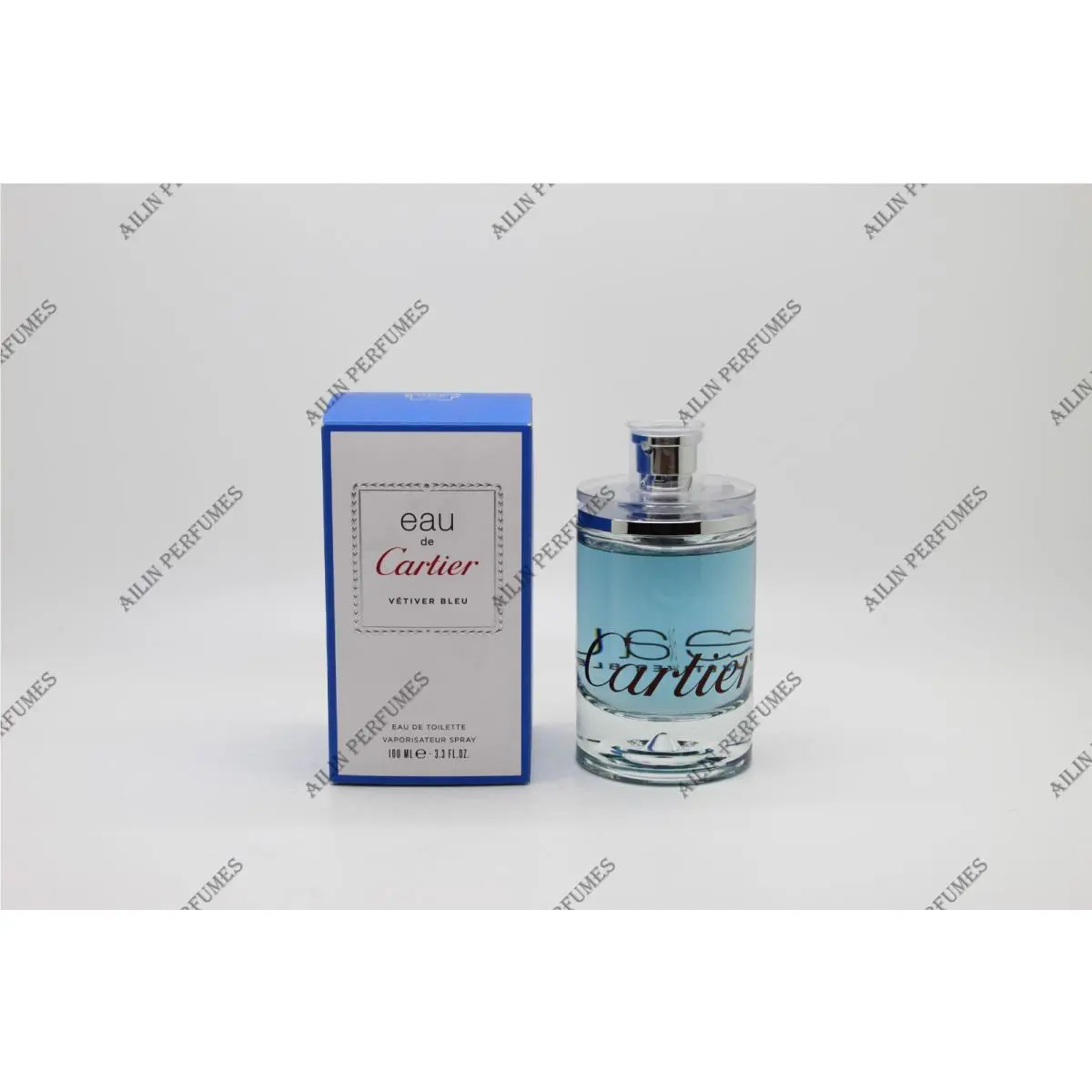 Eau de Cartier Vetiver Bleu 3.3oz 100ml Edt Spray For Men