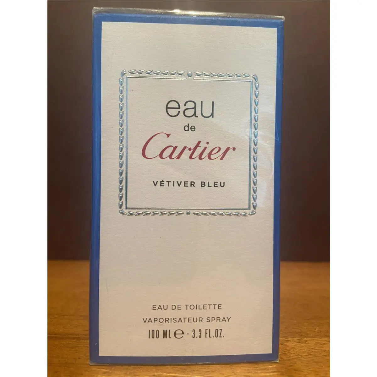 Eau de Cartier Vetiver Bleu 3.3 OZ / 100 ml Eau de Toilette Spray Rare
