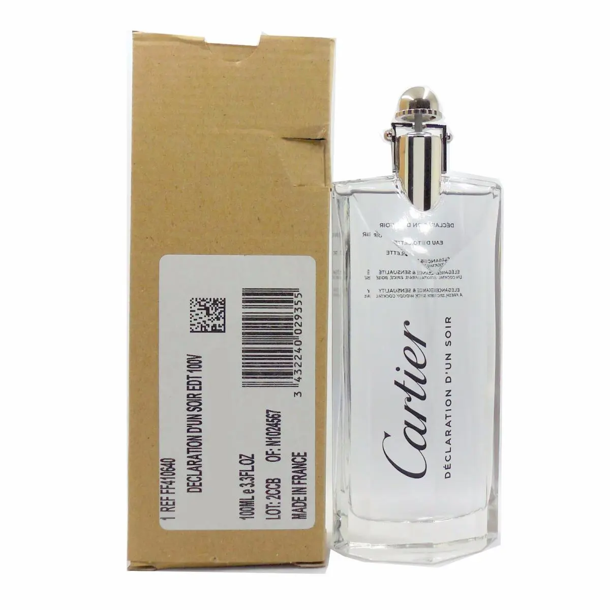 Cartier Declaration D`un Soir Eau DE Toilette Spray 100 ML / 3.3 Fl.oz. T