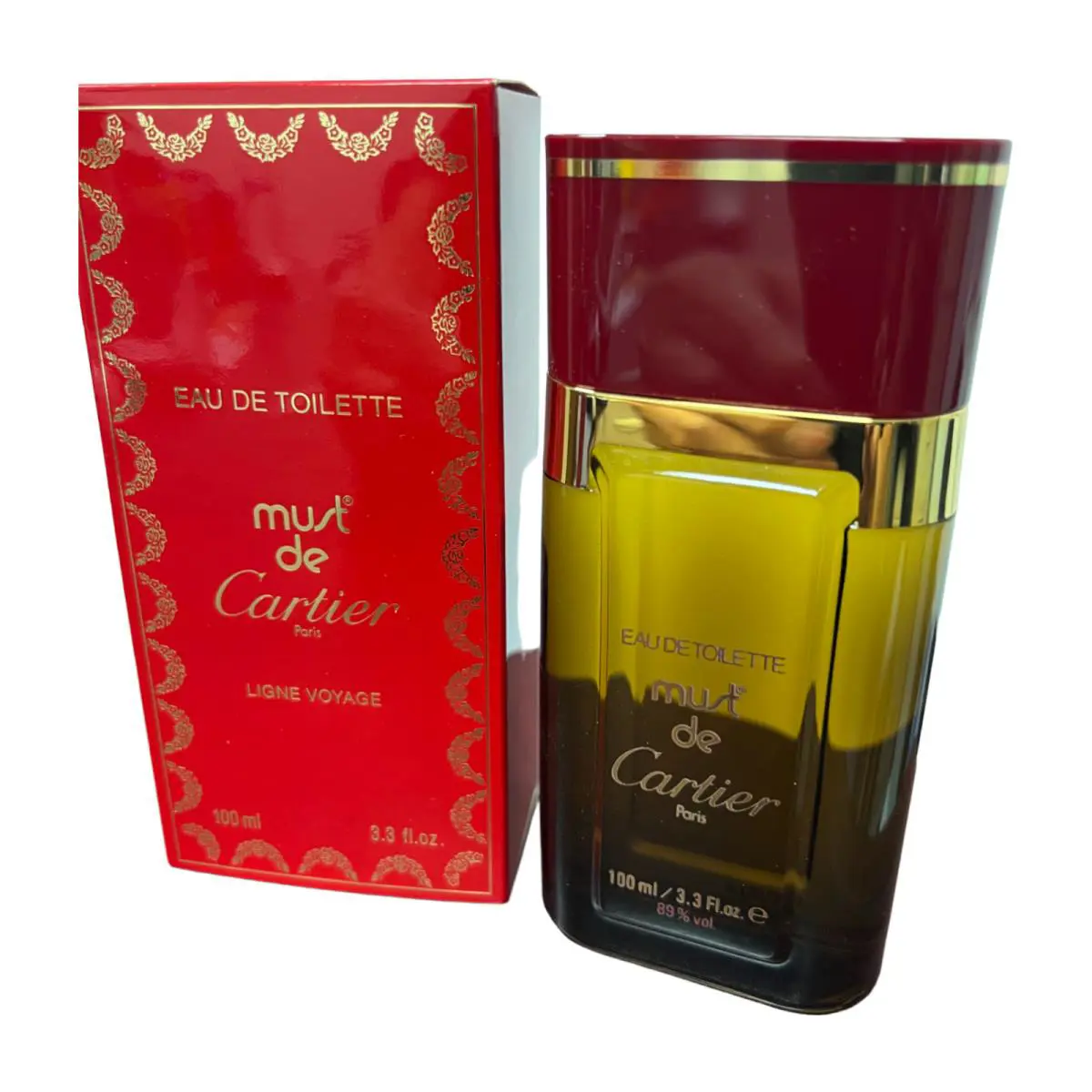 Must DE  3.3 FL oz / 100 ML Edt Splash -pour In Box Old Version by Cartier